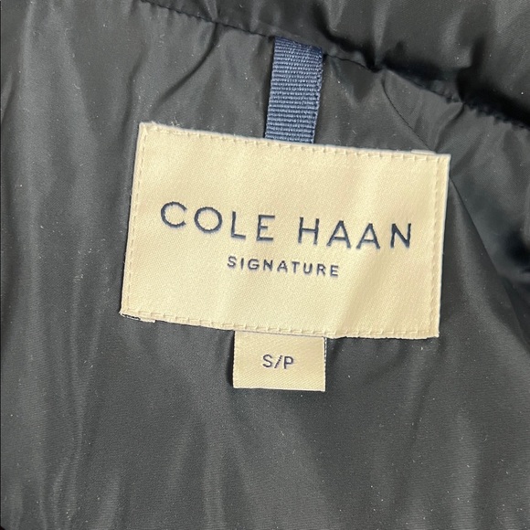 COLE HAAN • Women's Navy Hooded Puffer Coat - Picture 5 of 7